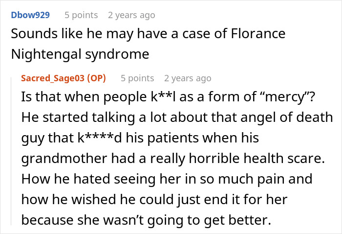Screenshot of an online discussion about a woman realizing her ex might have been poisoning her after months of illness. Screenshot of an online discussion about a woman realizing her ex might have been poisoning her after months of illness.