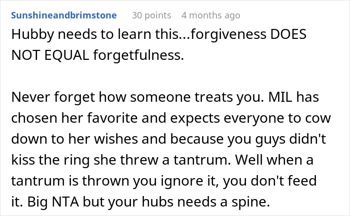 Comment discussing MIL’s no-show ruining birthday and DIL refusing to celebrate at their house again. Comment discussing MIL’s no-show ruining birthday and DIL refusing to celebrate at their house again.