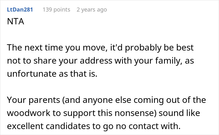 Screenshot of a forum comment discussing setting boundaries about disabled brother’s care after drop-off incident. Screenshot of a forum comment discussing setting boundaries about disabled brother’s care after drop-off incident.