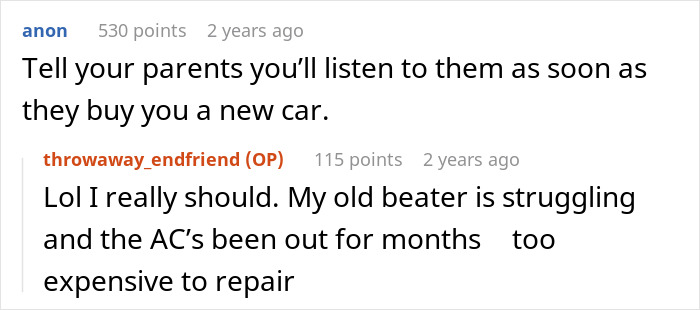 Screenshot of an online conversation about a golden child getting a reality check after sister’s college acceptance news. Screenshot of an online conversation about a golden child getting a reality check after sister’s college acceptance news.