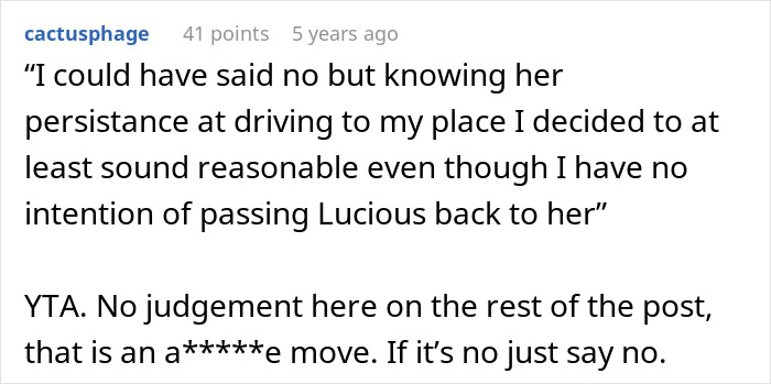 Woman adopts dog and faces harassment from previous owners over name, food, and vet changes after adoption.