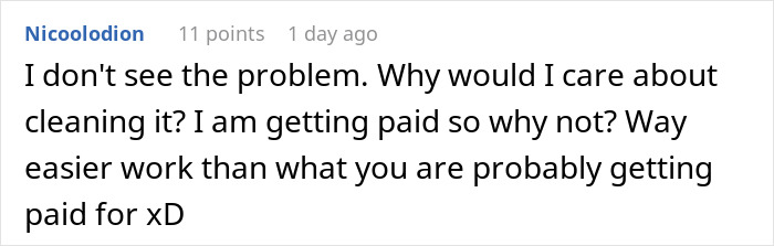 Screenshot of a Reddit comment discussing a guy’s new job cleaning a deceased coworker’s office frozen in grime. Screenshot of a Reddit comment discussing a guy’s new job cleaning a deceased coworker’s office frozen in grime.