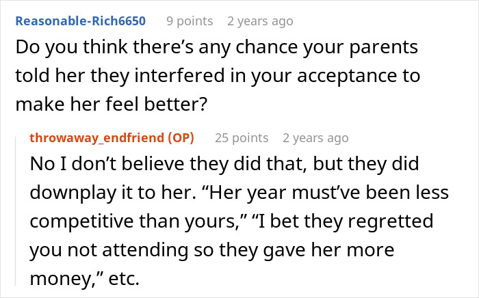 Reddit discussion about golden child reality check after sister’s college acceptance and family dynamics. Reddit discussion about golden child reality check after sister’s college acceptance and family dynamics.