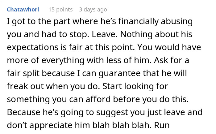 Comment warning about financial abuse where millionaire boyfriend makes girlfriend take loan to pay him back. Comment warning about financial abuse where millionaire boyfriend makes girlfriend take loan to pay him back.