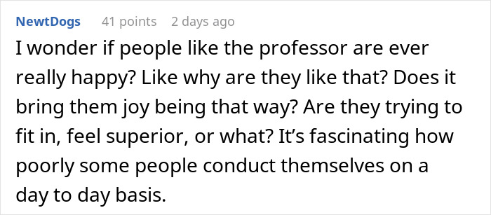 Comment from NewtDogs discussing how some people conduct themselves poorly on a day-to-day basis as obnoxious dinner guest husband dreadful. Comment from NewtDogs discussing how some people conduct themselves poorly on a day-to-day basis as obnoxious dinner guest husband dreadful.