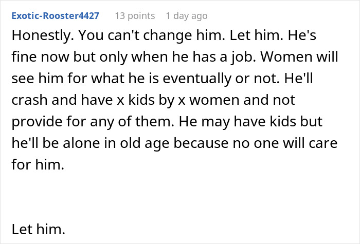 Comment discussing a woman calling out her brother for having four kids with four different women and its consequences. Comment discussing a woman calling out her brother for having four kids with four different women and its consequences.