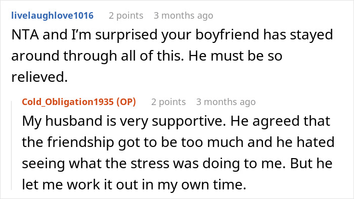 Reddit conversation about woman ending 10 year friendship after being bestie bank for friend with 5 kids and 4 dads. Reddit conversation about woman ending 10 year friendship after being bestie bank for friend with 5 kids and 4 dads.