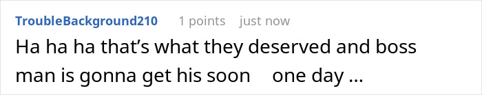 Screenshot of a forum comment showing a user’s message about an easily replaceable employee losing a big client. Screenshot of a forum comment showing a user’s message about an easily replaceable employee losing a big client.