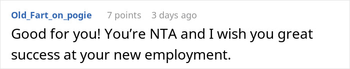 Screenshot of a Reddit comment praising someone for success at new employment amid company claims about raises and new hire salary. Screenshot of a Reddit comment praising someone for success at new employment amid company claims about raises and new hire salary.