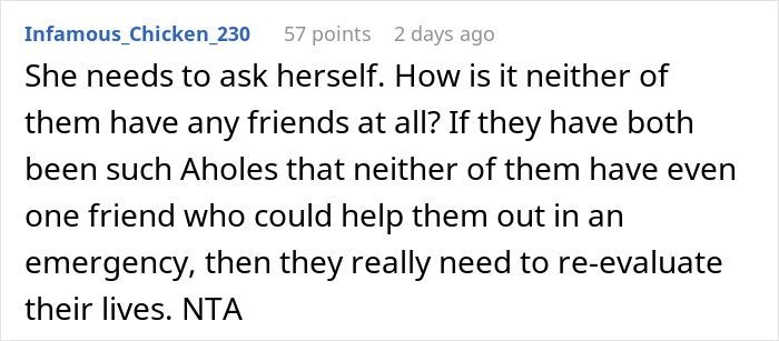 Reddit comment discussing a woman expecting help from ex-husband after leaving him for another man and facing reality. Reddit comment discussing a woman expecting help from ex-husband after leaving him for another man and facing reality.