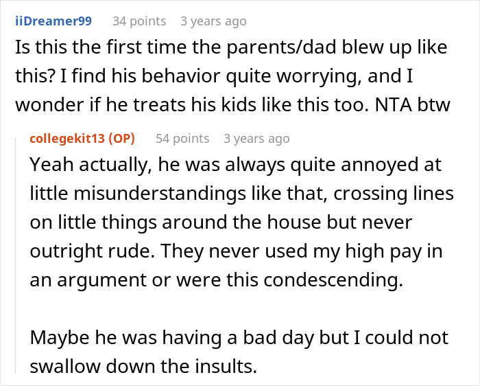 Online discussion highlighting rude, rich folks firing babysitter with false accusations and blaming her after missing business trip.