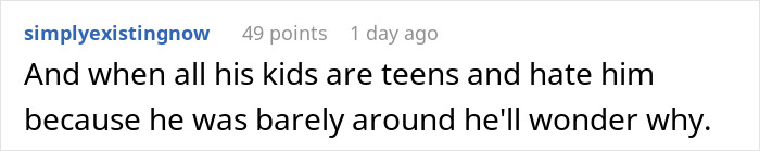 Screenshot of a comment criticizing a man with 4 kids from 4 different women for poor parenting and absence. Screenshot of a comment criticizing a man with 4 kids from 4 different women for poor parenting and absence.