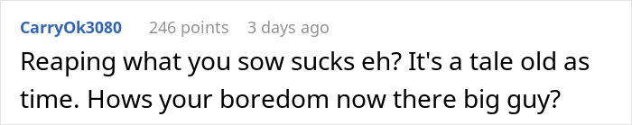 Comment about a man leaving wife for a younger woman and facing the harsh reality of his choice. Comment about a man leaving wife for a younger woman and facing the harsh reality of his choice.