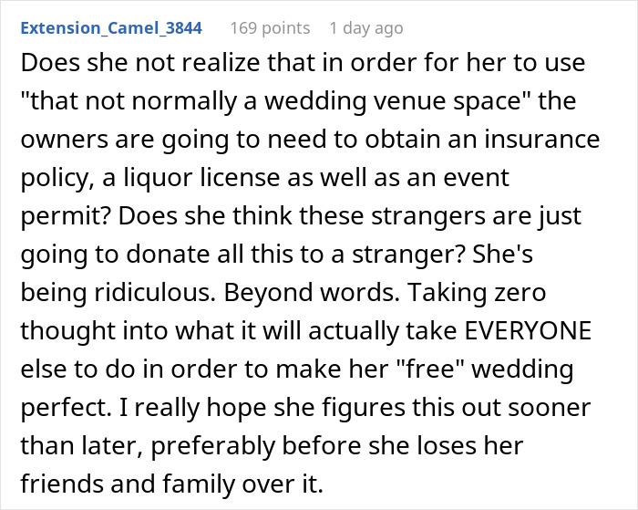 Bride thinks she can throw elaborate wedding without spending a cent, faces reality check on costs and logistics. Bride thinks she can throw elaborate wedding without spending a cent, faces reality check on costs and logistics.