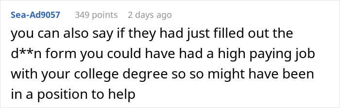 Screenshot of an online comment discussing parents spoiling their daughter and neglecting their son for financial help. Screenshot of an online comment discussing parents spoiling their daughter and neglecting their son for financial help.