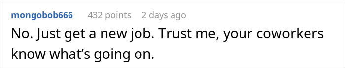 Comment about an employee asking if exposing management and HR to coworkers might make life more difficult.