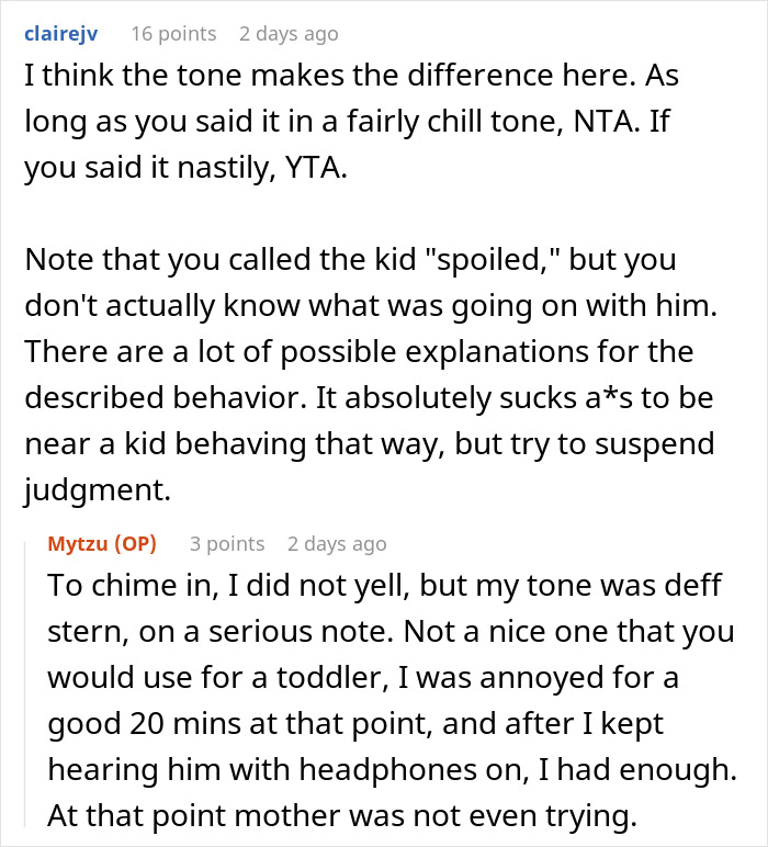 Online discussion about man telling disruptive kid on plane to shut up, upsetting the mom, and potential trauma debate. Online discussion about man telling disruptive kid on plane to shut up, upsetting the mom, and potential trauma debate.