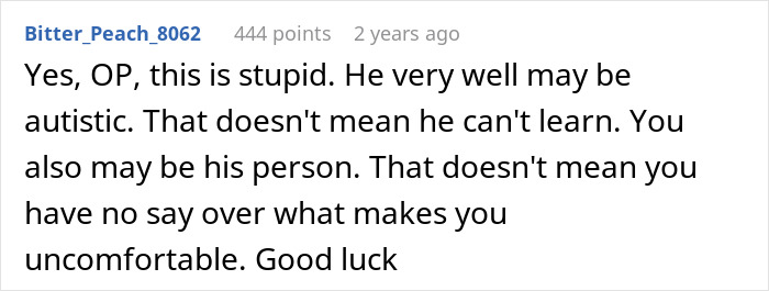Screenshot of an online comment discussing an 11-year-old acting creepy around stepsister after childbirth, with parents refusing help. Screenshot of an online comment discussing an 11-year-old acting creepy around stepsister after childbirth, with parents refusing help.