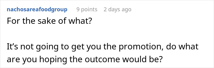 Comment on a forum post discussing if an employee should expose management and HR to coworkers, questioning the outcome. Comment on a forum post discussing if an employee should expose management and HR to coworkers, questioning the outcome.
