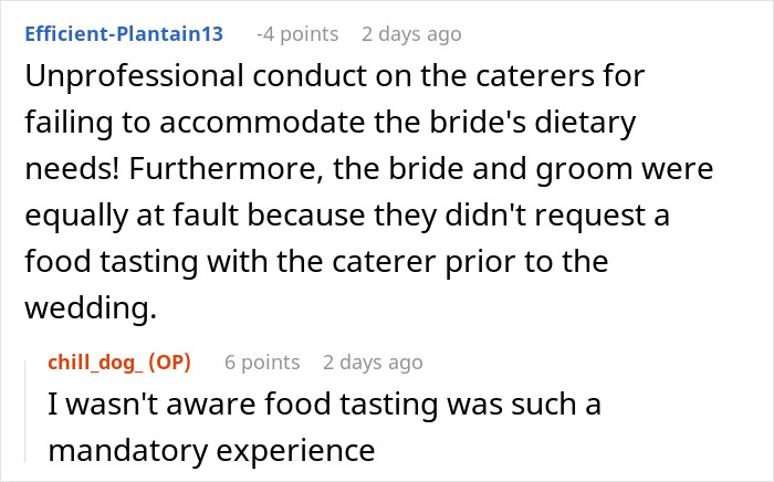 Screenshot of a forum discussion about wedding vendors failing to accommodate the bride’s allergy, leaving her without cupcakes. Screenshot of a forum discussion about wedding vendors failing to accommodate the bride’s allergy, leaving her without cupcakes.