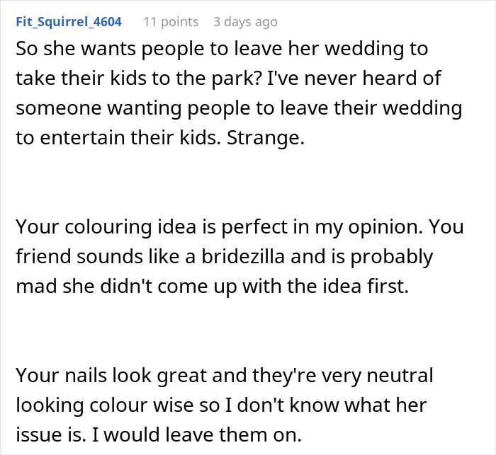 Bridesmaid doing her nails before a wedding while the bride becomes self-conscious and upset about it. Bridesmaid doing her nails before a wedding while the bride becomes self-conscious and upset about it.