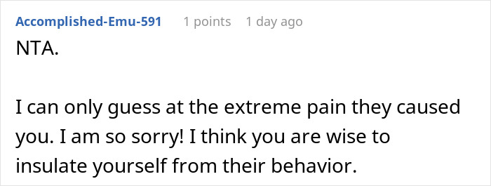 Screenshot of a Reddit comment expressing sympathy and advice regarding a bizarre fake adoption family drama. Screenshot of a Reddit comment expressing sympathy and advice regarding a bizarre fake adoption family drama.