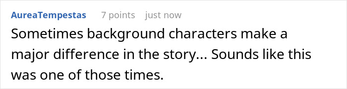 Comment by AureaTempestas on a forum discussing work quiet gossip drama, highlighting the impact of background characters. Comment by AureaTempestas on a forum discussing work quiet gossip drama, highlighting the impact of background characters.