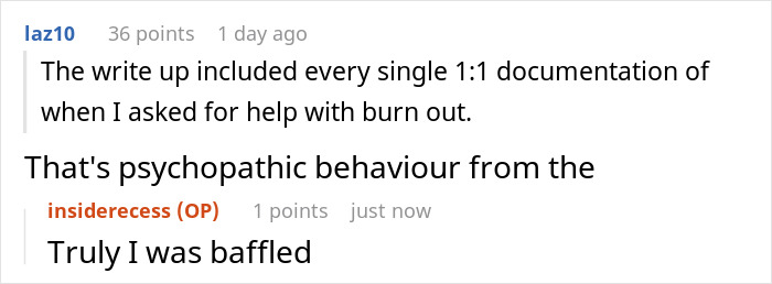 Reddit user discusses toxic boss banning worker from talking about burnout, highlighting hostile work environment issues. Reddit user discusses toxic boss banning worker from talking about burnout, highlighting hostile work environment issues.