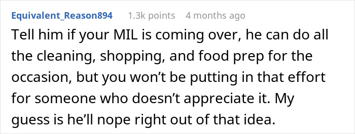 Comment discussing MIL ruining birthday by being a no-show, with advice on handling the situation and efforts involved. Comment discussing MIL ruining birthday by being a no-show, with advice on handling the situation and efforts involved.