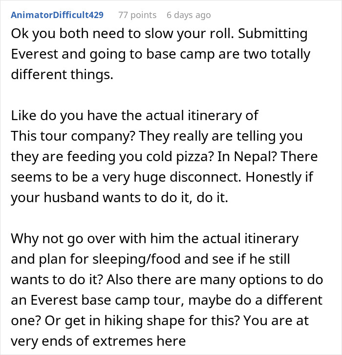 Man gets majorly hurt after wife asks to cancel surprise anniversary trip he planned. Man gets majorly hurt after wife asks to cancel surprise anniversary trip he planned.