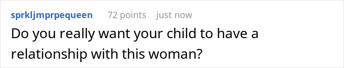 Comment on social media post questioning relationship with entitled lady and mad grandkid who won&rsquo;t be named after her.