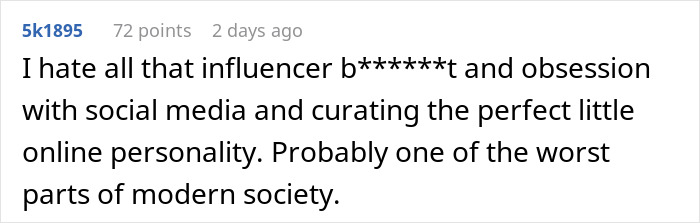 Comment expressing frustration with gym influencers and obsession with social media personas in modern society. Comment expressing frustration with gym influencers and obsession with social media personas in modern society.