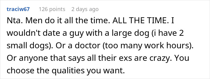 Comment on Reddit discussing reasons for not dating men with kids, emphasizing relationship priorities and dealbreakers. Comment on Reddit discussing reasons for not dating men with kids, emphasizing relationship priorities and dealbreakers.