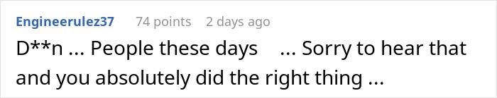 Screenshot of a Reddit comment expressing support for a couple owning a big home with no kids amid nosy neighbor shaming.