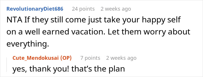 Screenshot of an online discussion about husband refusing to host wife’s distant relatives due to lack of appreciation. Screenshot of an online discussion about husband refusing to host wife’s distant relatives due to lack of appreciation.