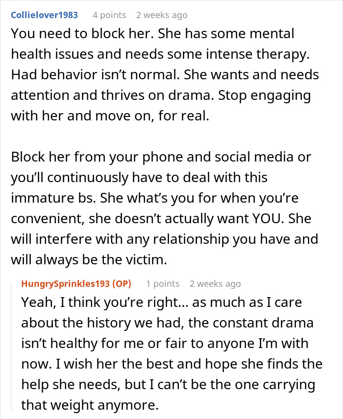 Alt text: Online discussion about rejection, drama, and bestie starting to date another girl after rejection. Alt text: Online discussion about rejection, drama, and bestie starting to date another girl after rejection.