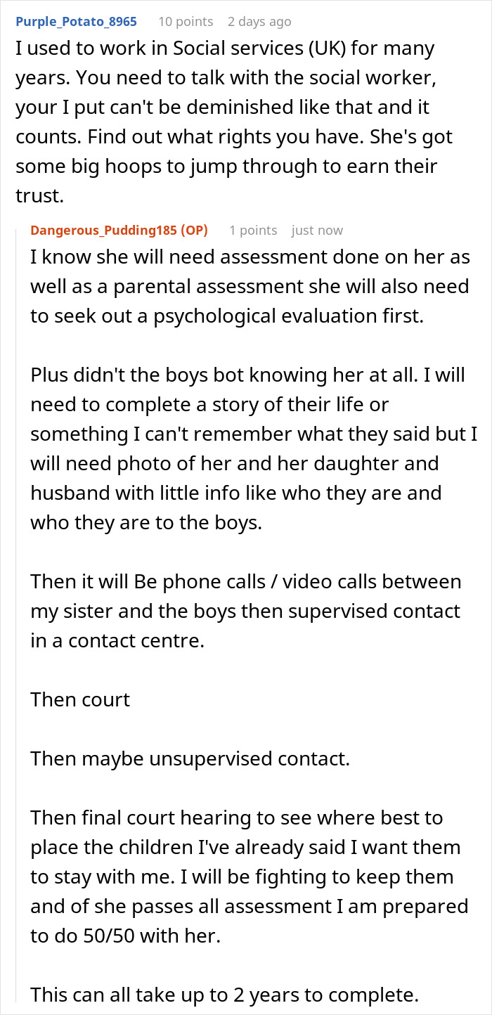 Screenshot of an online discussion about mom abandoning kids and the sister’s role in raising them. Screenshot of an online discussion about mom abandoning kids and the sister’s role in raising them.