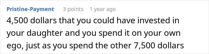 Comment criticizing single mom spending thousands on plastic surgery instead of her daughter’s well-being. Comment criticizing single mom spending thousands on plastic surgery instead of her daughter’s well-being.