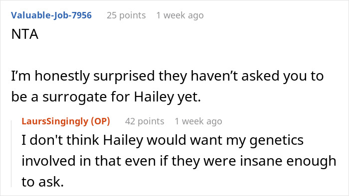 Screenshot of a discussion about kids preferring their biological mom over a stepmom and family tension with an infertile wife.