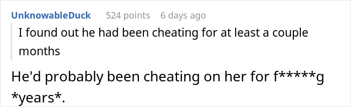 Screenshot of a forum post discussing relationship break every year due to cheating over several years. Screenshot of a forum post discussing relationship break every year due to cheating over several years.