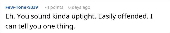 Text comment on a discussion board about workplace awkwardness involving a woman accused of stopping baking for colleagues over a nickname issue.