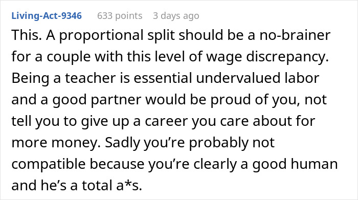 Comment discussing proportional split of rent in a rich boyfriend demands equal split rent girlfriend refuses debate. Comment discussing proportional split of rent in a rich boyfriend demands equal split rent girlfriend refuses debate.