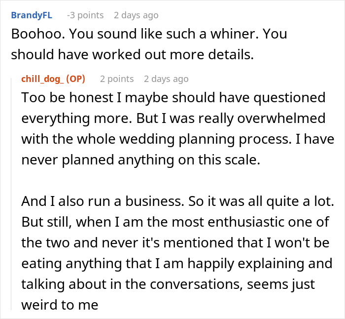 Comments discussing wedding vendors leaving bride with no cupcakes due to allergy during planning process. Comments discussing wedding vendors leaving bride with no cupcakes due to allergy during planning process.