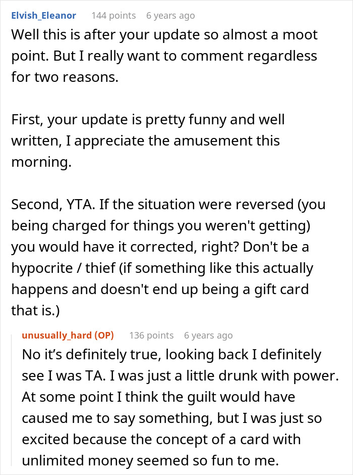 Reddit user discusses believing he was stealing from convenience store and ending up owing $43 for his mistake.