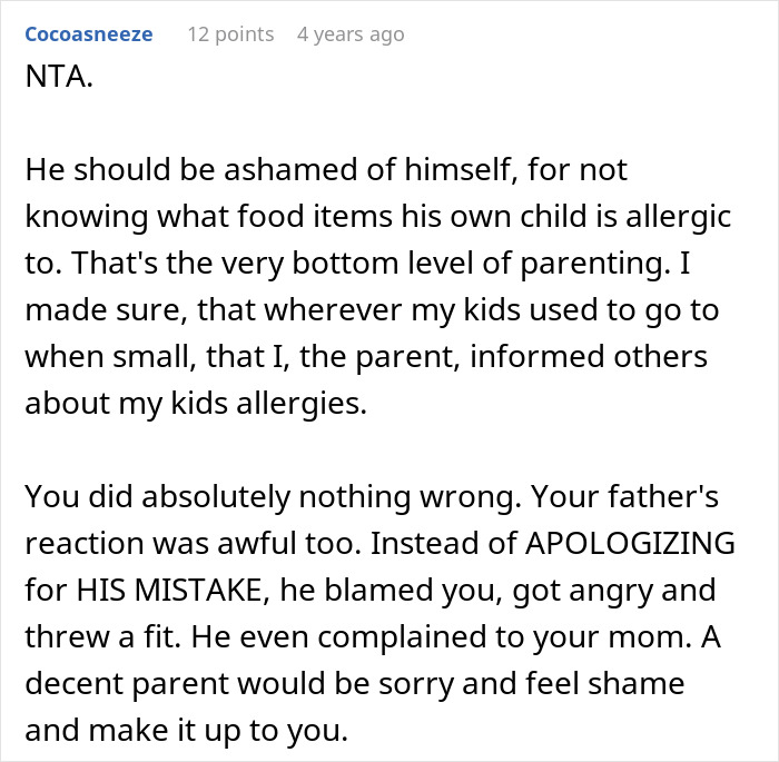 Teen telling dad would’ve remembered if you cared after cake fail highlights parenting and allergy awareness issues. Teen telling dad would’ve remembered if you cared after cake fail highlights parenting and allergy awareness issues.