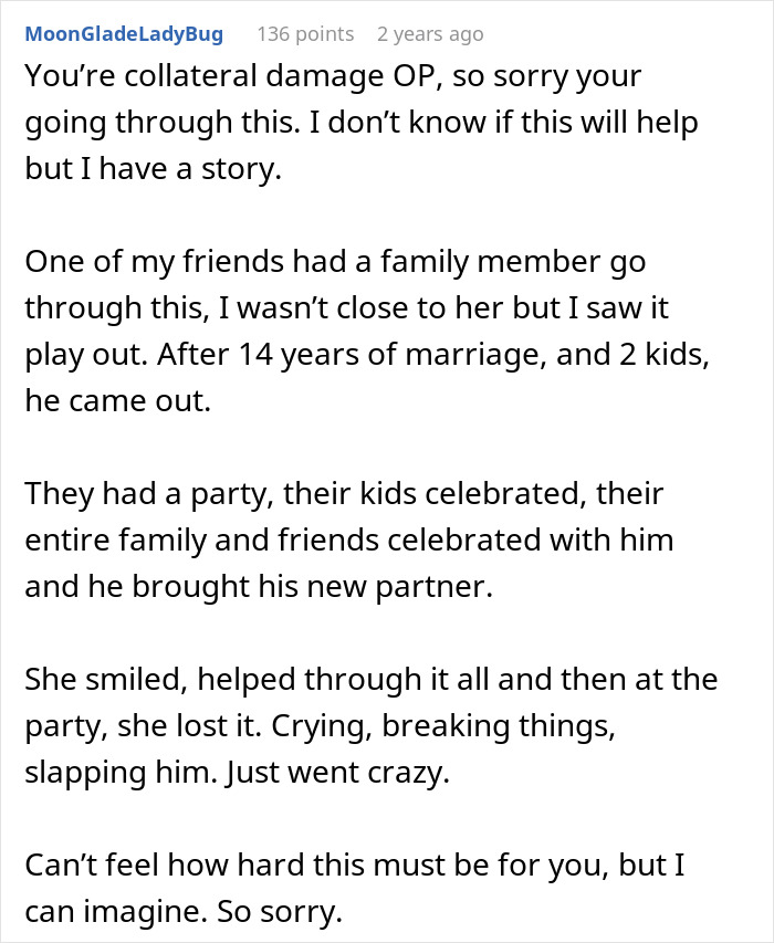 Text post from a user sharing a personal story about a man learning his fiancée loved her friend, highlighting emotional relationship struggles. Text post from a user sharing a personal story about a man learning his fiancée loved her friend, highlighting emotional relationship struggles.
