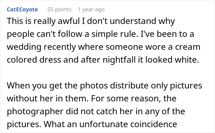 Bride horrified as cousin wears long white dress at wedding, causing upset with mom who approved the outfit choice. Bride horrified as cousin wears long white dress at wedding, causing upset with mom who approved the outfit choice.