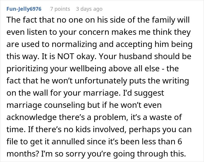 Comment discussing family siding with creepy brother-in-law and wife removing wedding ring, affecting relationship wellbeing and marriage. Comment discussing family siding with creepy brother-in-law and wife removing wedding ring, affecting relationship wellbeing and marriage.