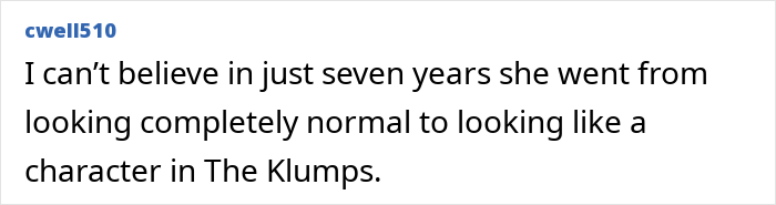 Screenshot of a comment discussing a plastic surgery enthusiast’s transformation before paying $148k for 5 BBLs.