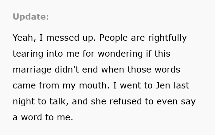 Text excerpt about husband threatening divorce during dinner with wife and her parents, showing marriage struggles.